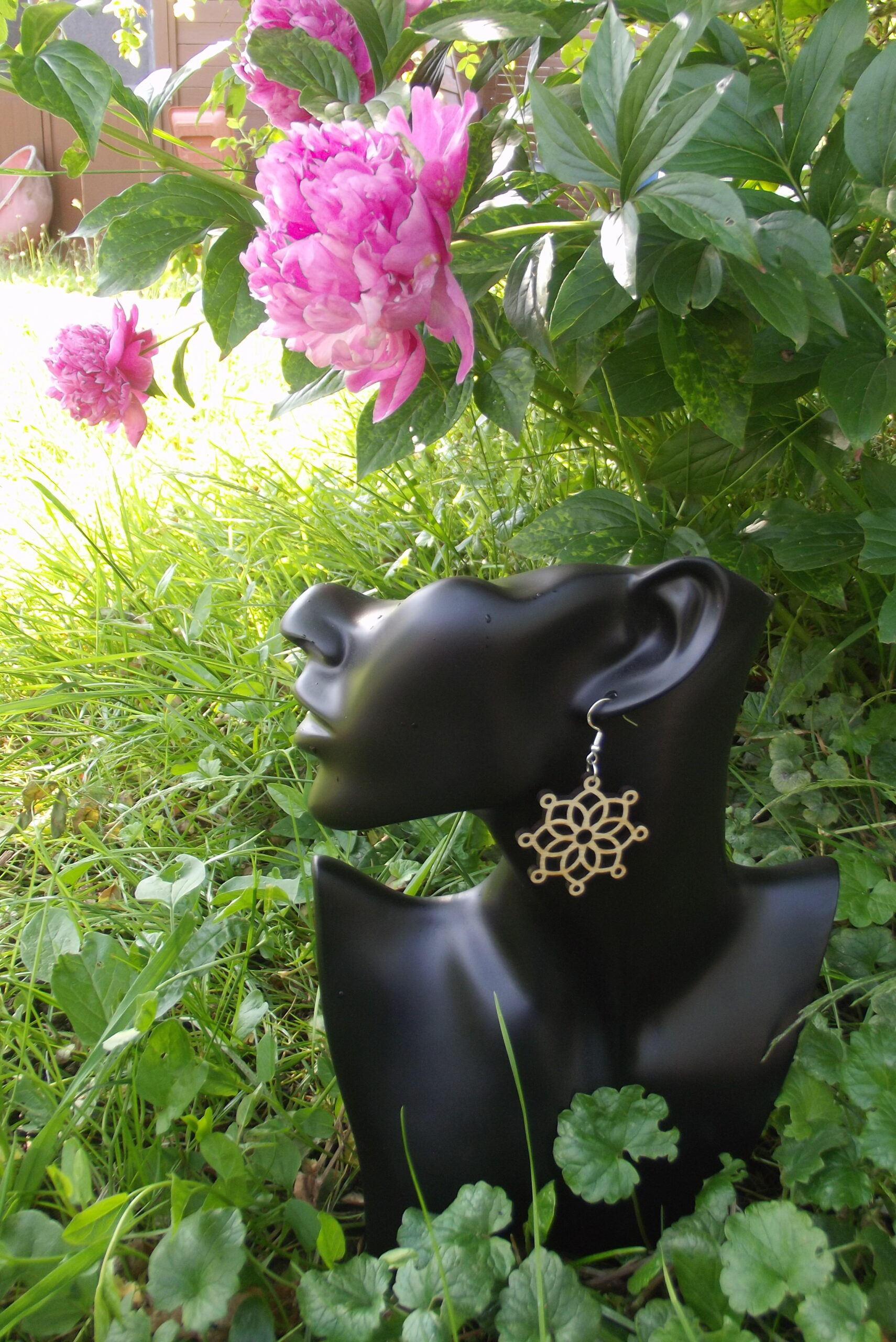 Boucles d'oreilles en bois modèle 15